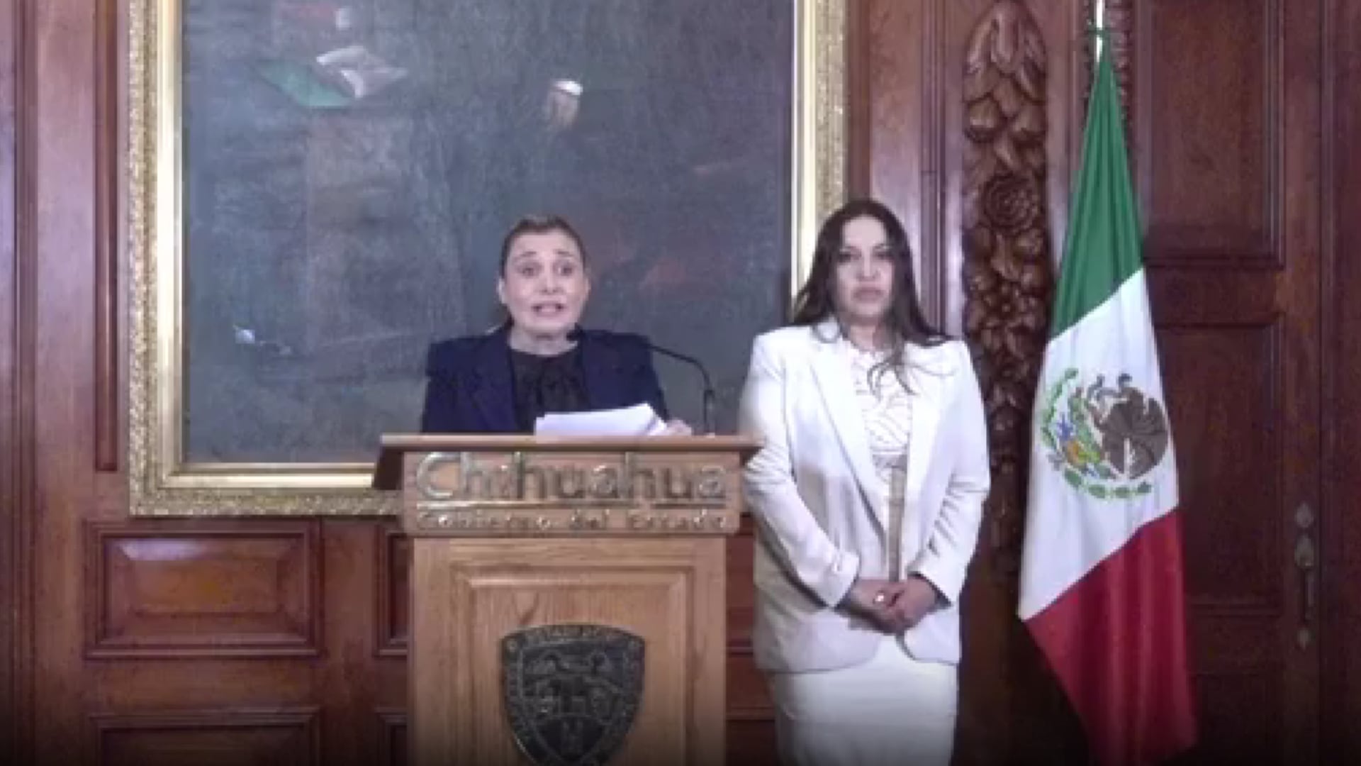 La gobernadora de Chihuahua, María Eugenia Campos, omitió informar sobre la presencia de los agentes estadounidenses en la entidad. Crédito: Gobierno de Chihuahua