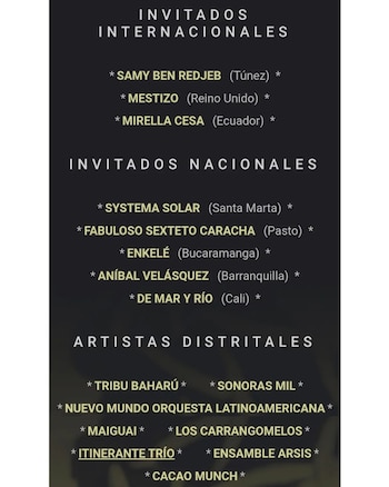 Colombia al Parque confirma los