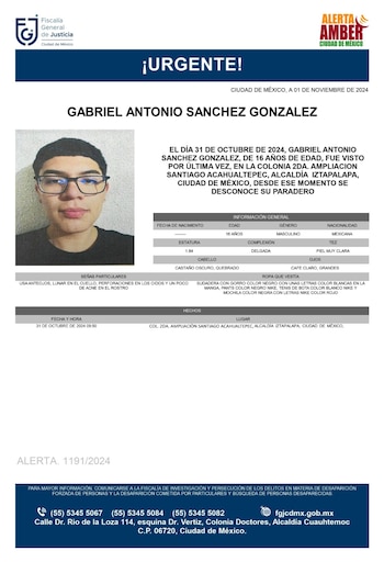 Casos de jóvenes desaparecidos (Fiscalía