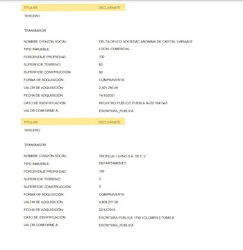 Las dos propiedades que están