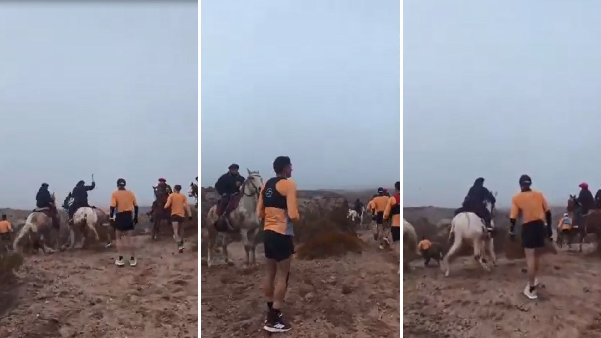 Las agresiones se desataron en el primer tramo del circuito (Captura de video: @Hechosanderecho)