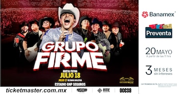 La preventa de boletos para asistir a Grupo Firme inicia el 20 de mayo a las 11:00 horas, exclusiva para tarjetahabientes Banamex (Ocesa)