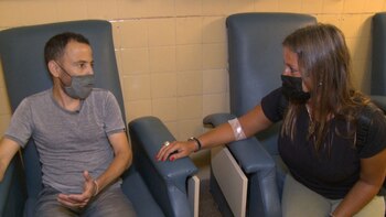 Mauro Ottone, receptor, y Fernanda