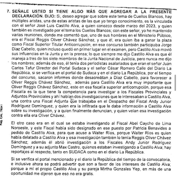 Declaración de Jaime Villanueva.