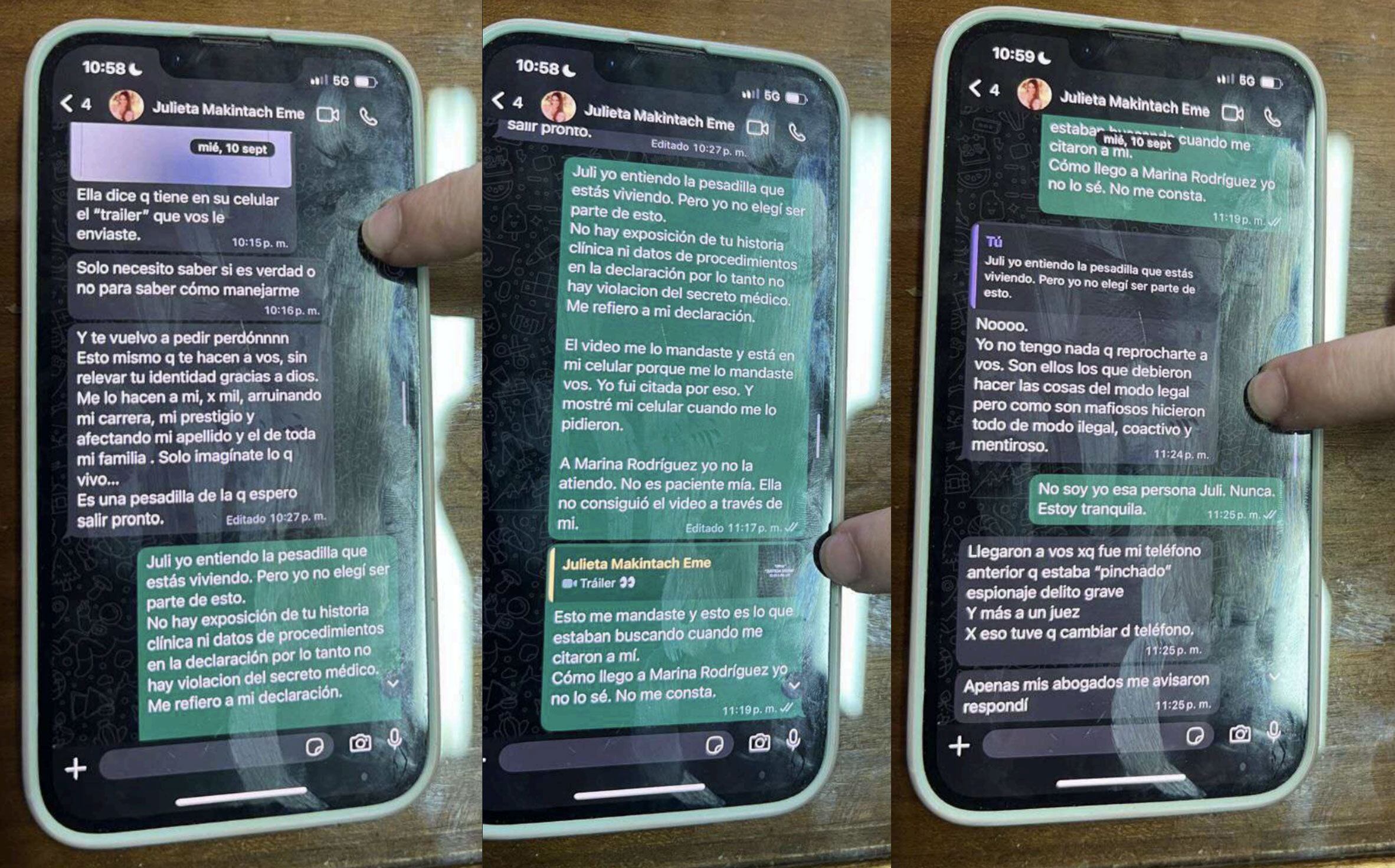 La larga conversación entre la magistrada y la testigo