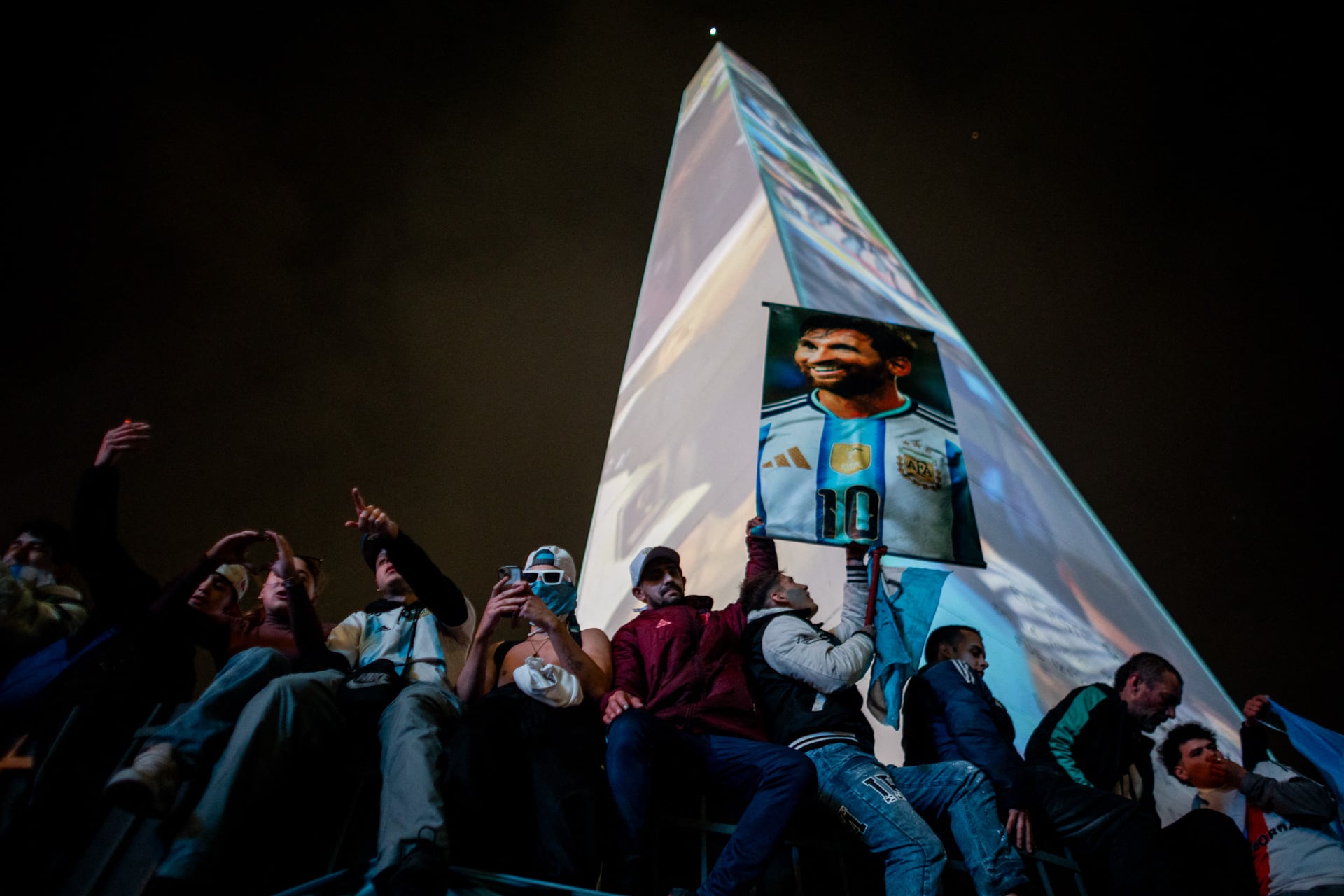 Los argentinos fueron igual a celebrar al Obelisco