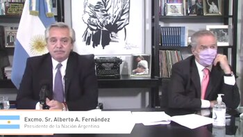Fernández y el canciller Felipe
