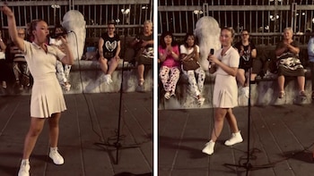 Virales- argentina cantando en Italia