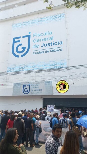 La manifestación llegó al edificio