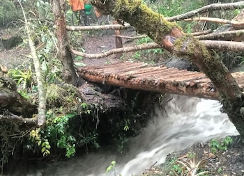 Se reportaron deslizamientos, crecida de riachuelos, inundaciones, erosión, daños en pontones y colapso de servicios higiénicos. Difusión
