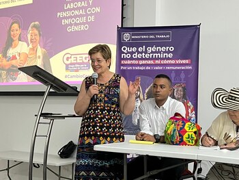 Imagen de la ministra de