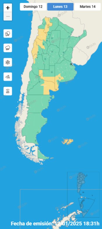 Alerta amarilla por tormentas (Foto: