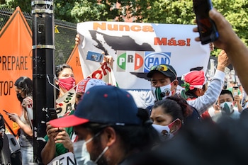 Manifestantes se presentaron en apoyo