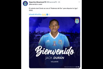 El extremo derecho fue presentado