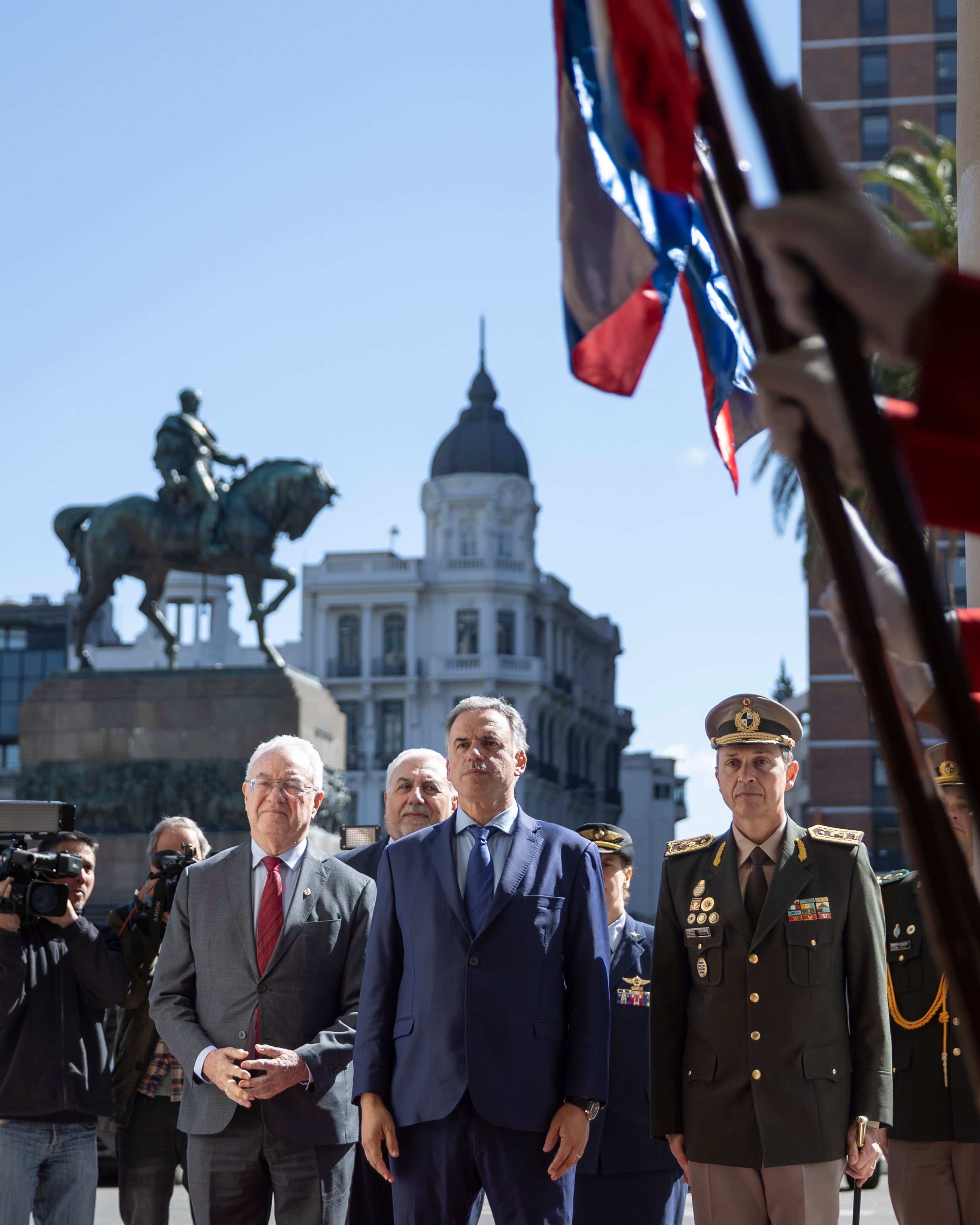 El presidente de Uruguay, Yamandú Orsi, con su canciller, Mario Lubetkin (Presidencia) (Camilo dos Santos Ayala, Presidencia de la República Oriental del Uruguay)