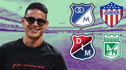 Los equipos grandes de Colombia que podrían firmar a James Rodríguez