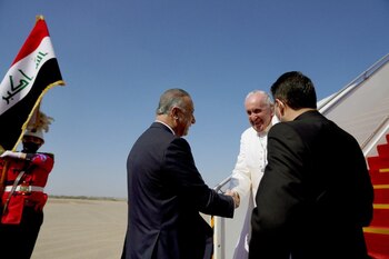 El papa Francisco es recibido