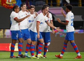 Los jugadores del FC Barcelona