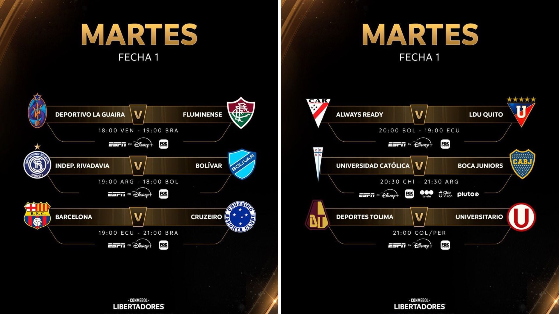 A partida da Copa Libertadores de 2026 será realizada na terça-feira, 7 de abril.