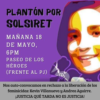 Plantón por Solsiret Rodríguez frente