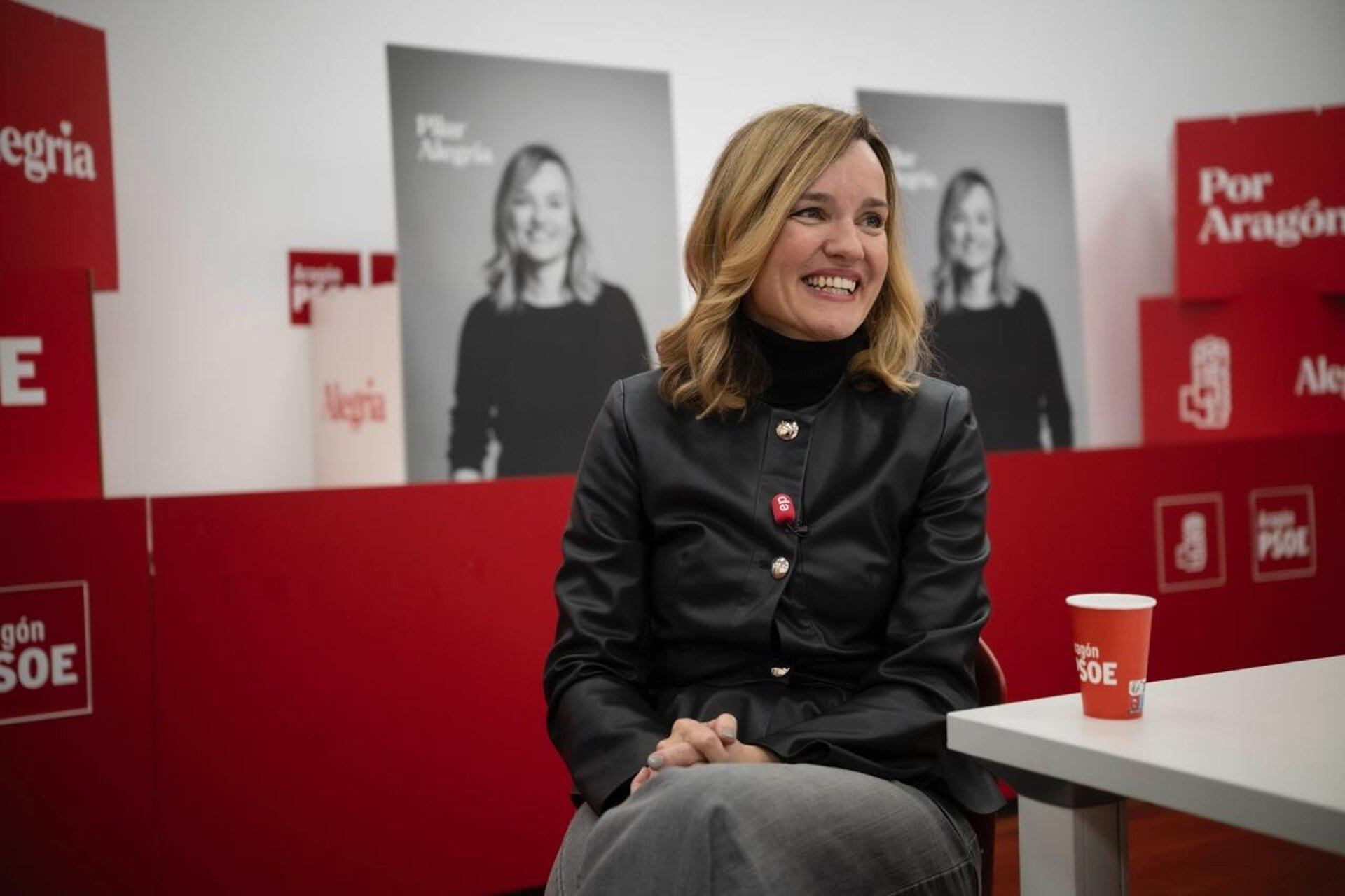 La candidata del PSOE a la Presidencia de Aragón, Pilar Alegría. (Marcos Cebrián / Europa Press)