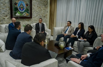 La reunión entre el Poder Judicial y el FMI se desarrolló el 23 de octubre de 2026, con una agenda centrada en los desafíos institucionales y la modernización de la justicia. (Foto: Poder Judicial Honduras)