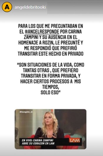 El mensaje de Carina Zampini,