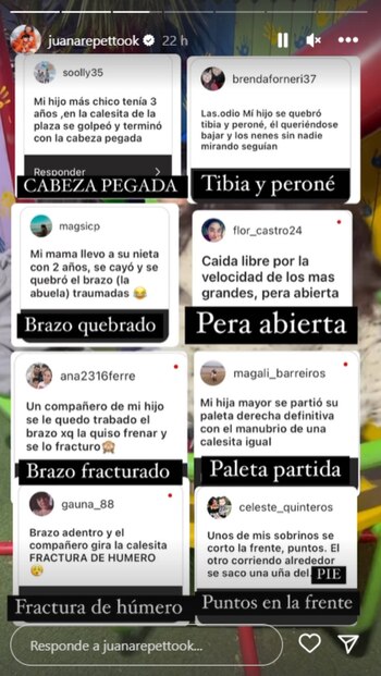 El posteo de Juana Repetto