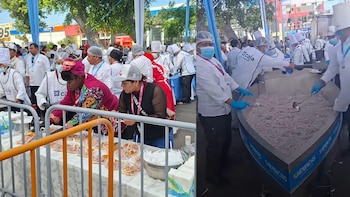 Pisco presentó un barco gigante con el ceviche más grande del mundo: repartió más de 30 mil platos y celebró el Día Nacional del Ceviche