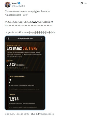 El sitio web se viralizó en redes sociales el viernes 4 de septiembre de 2026 - crédito X