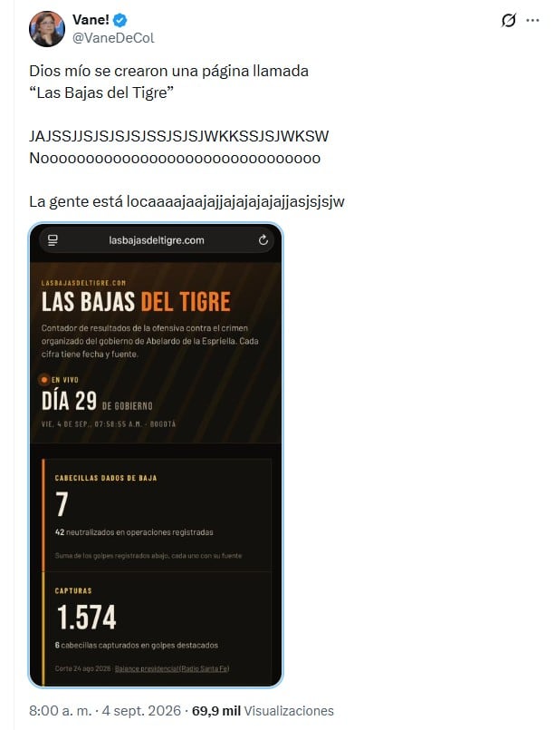 El sitio web se viralizó en redes sociales el viernes 4 de septiembre de 2026 - crédito X