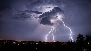 Un rayo cayó en una
