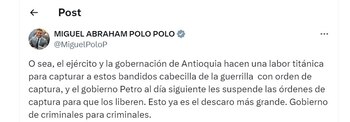 Miguel Polo Polo cuestionó al