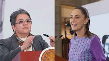 Claudia Sheinbaum se reúne con Raquel Buenrostro, secretaria de Anticorrupción, en un restaurante de Palenque