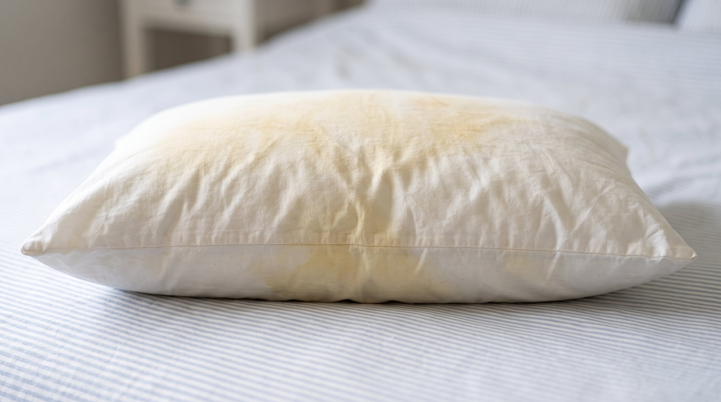El sudor y el sebo se acumulan en el relleno de la almohada cada noche, incluso cuando la funda está limpia. (Imagen Ilustrativa Infobae)
