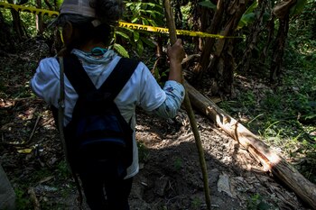 Encontraron restos de 59 personas