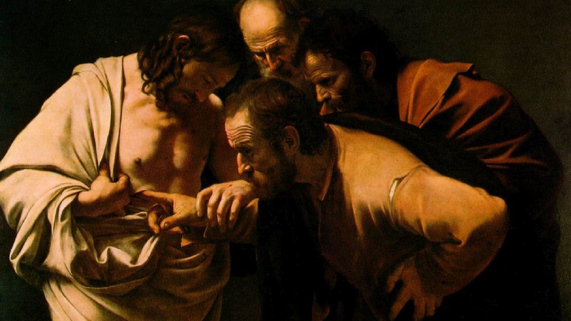 El dedo que señala, presente en obras de Rafael, Caravaggio y Rembrandt, transforma la interpretación y narrativa de la escena artística (La incredulidad de Santo Tomás, Caravaggio)
