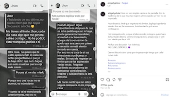 Denúncias contra Jhon Stiven Suárez Penilla abalam a rede: uma mulher o acusa de ameaças e assédio - crédito @abigailyaluka/IG