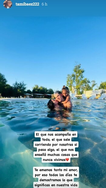La fuerte indirecta de Tamara Báez a L-Gante: "El que nos acompaña en todo" (Instagram)