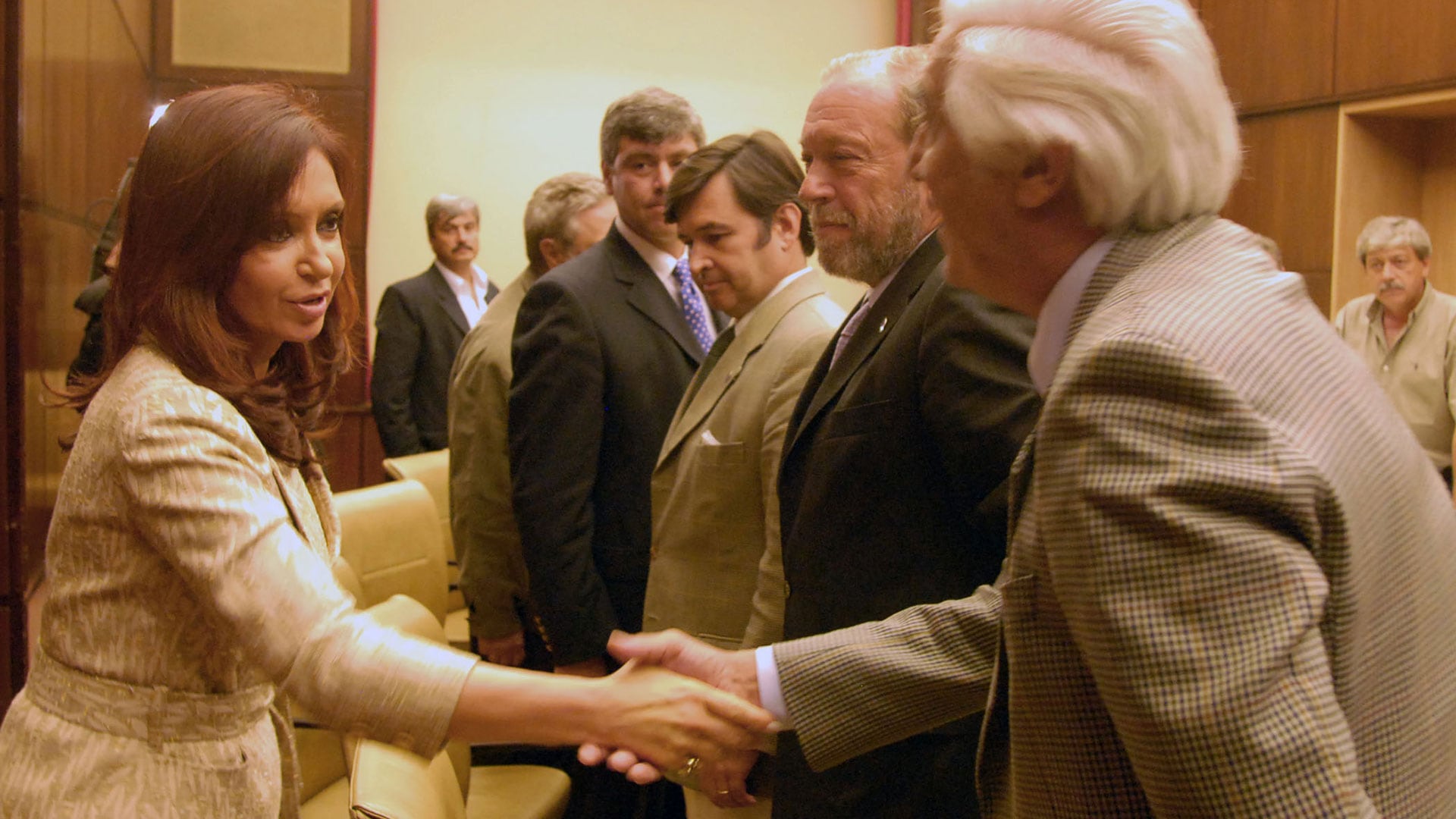 Luciano Miguens y Hugo Biolcatti, dirigentes de la Sociedad Rural durante el gobierno de Cristina Fernández (NA)