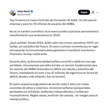 Tuit AYSA