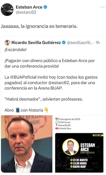 Esteban Arce compartió un mensaje