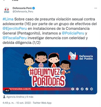 Caso de violación en el Pentagonito