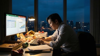 Extensas jornadas laborales y una