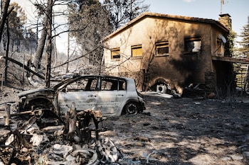 Vista del incendio en el valle del Tiétar, a 25 de julio de 2026, en Ávila, Castilla y León (España). (Mateo Lanzuela/Europa Press)