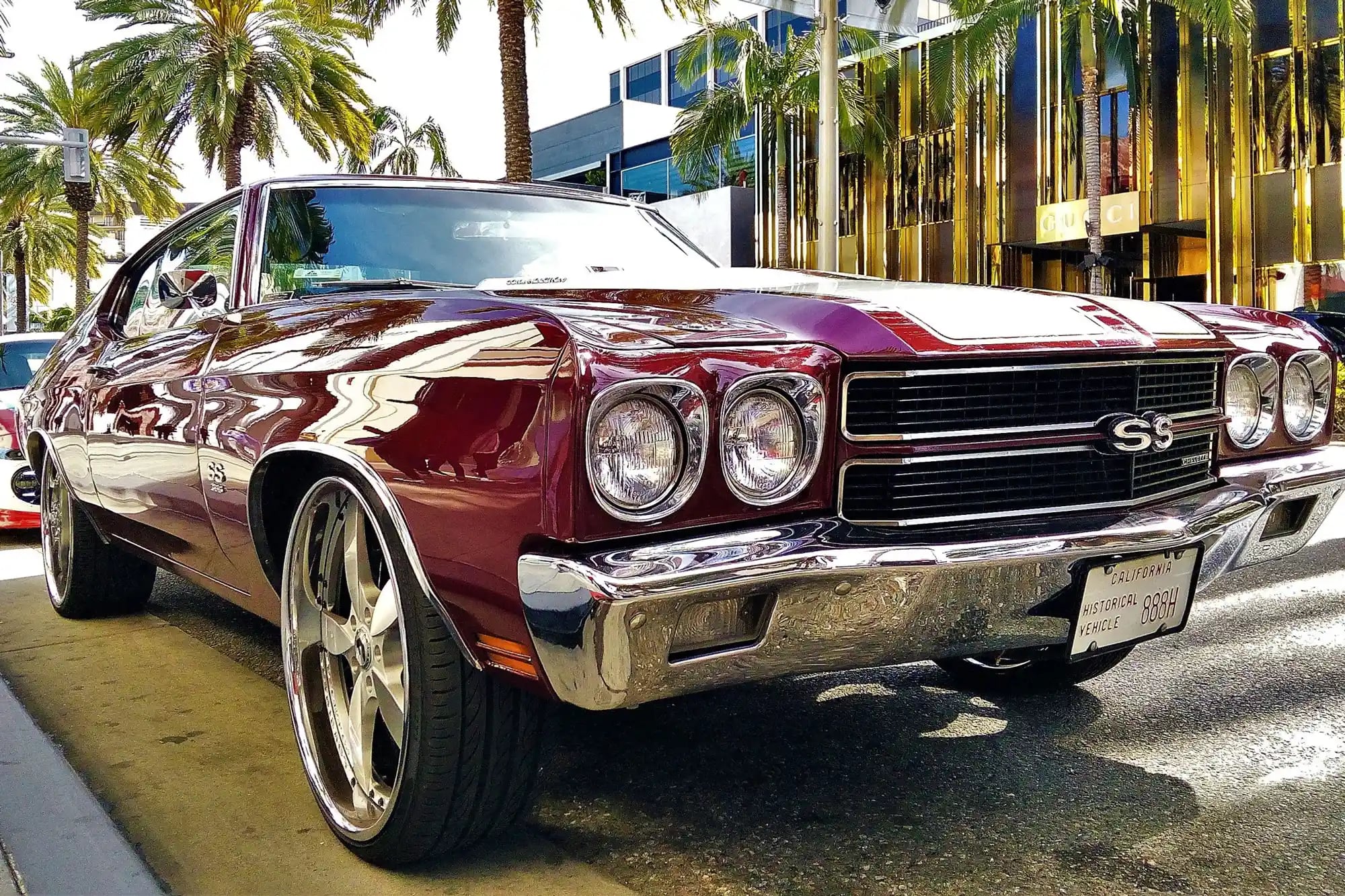 Taylor Swift y Travis Kelce rifaron un Chevrolet SS Chevelle de 1970.(Shutterstock)