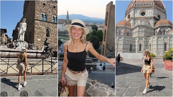 Laurita Fernández cautivada por el encanto de Florencia: turismo urbano con amigas y una escapada a la playa