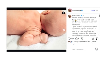 Dalma Maradona compartió una conmovedora