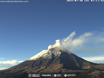 Monitoreo del Popocatépetl este 30