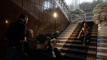 El presidente ucraniano, Volodymyr Zelenskyy,